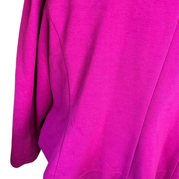 Lane Bryant Womens Plus 28 4X Ponte Moto Jacket Pink Asymmetrical Zip Stretch - Picture 11 of 15